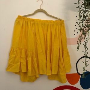 Off the Shoulder Yellow Top